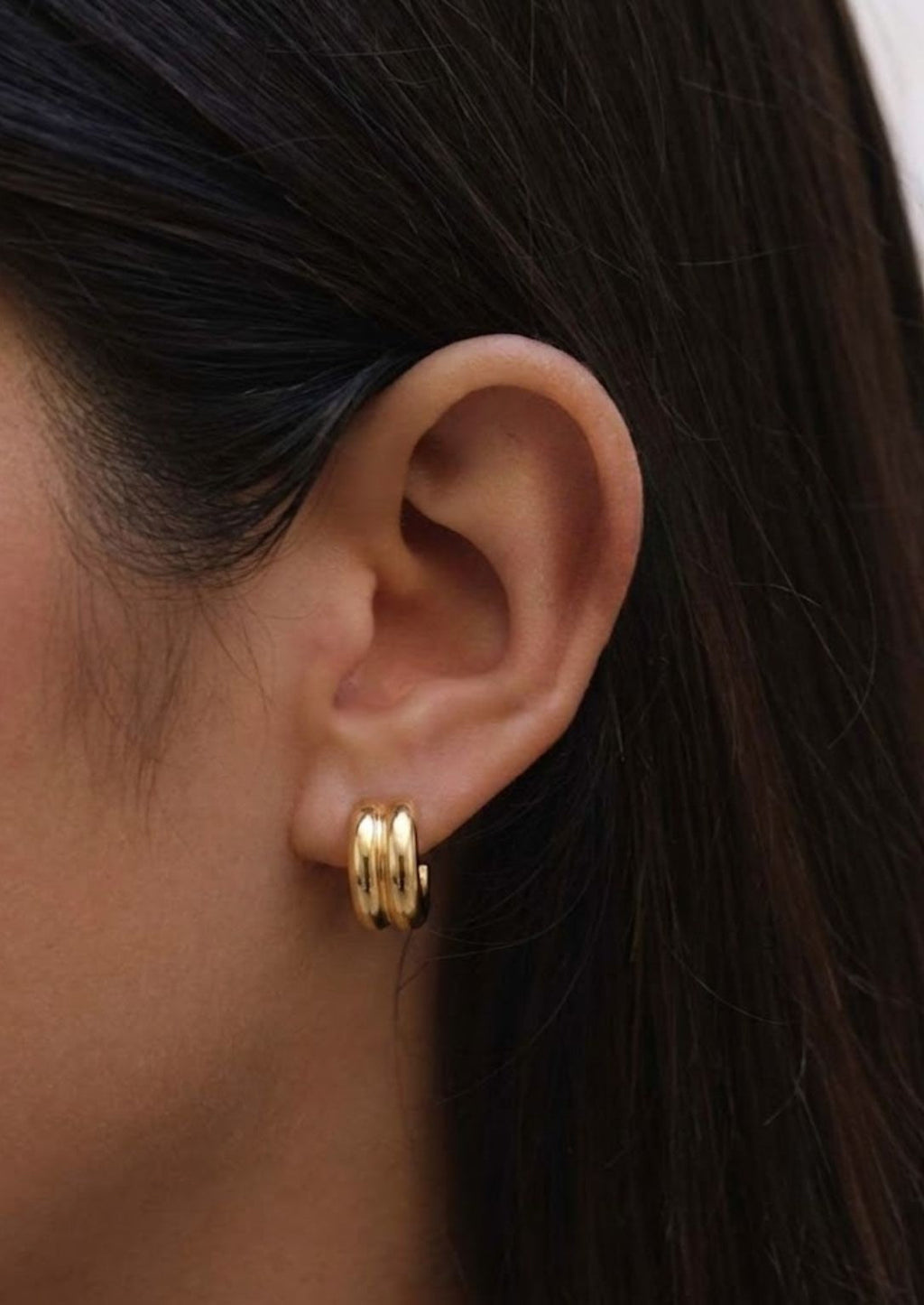 Orecchini double Hoops Mini Bombati