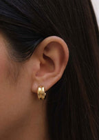 Orecchini double Hoops Mini Bombati