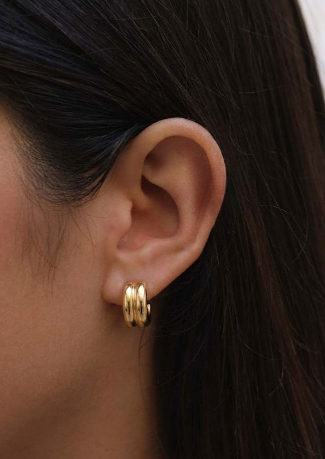 Orecchini double Hoops Mini Bombati