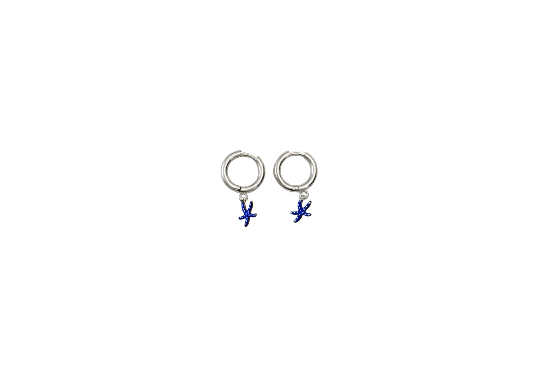 Orecchini a cerchio stella marina