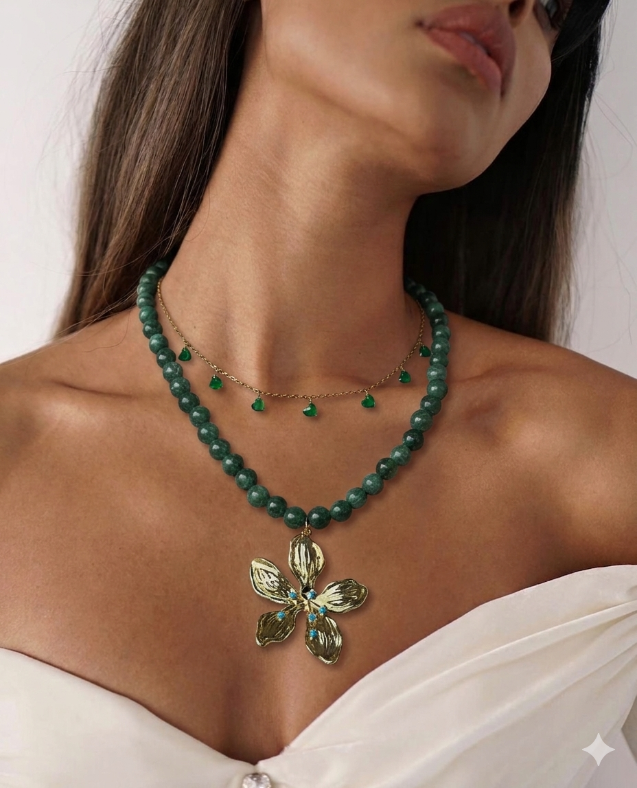 Collana Fiore d'agata