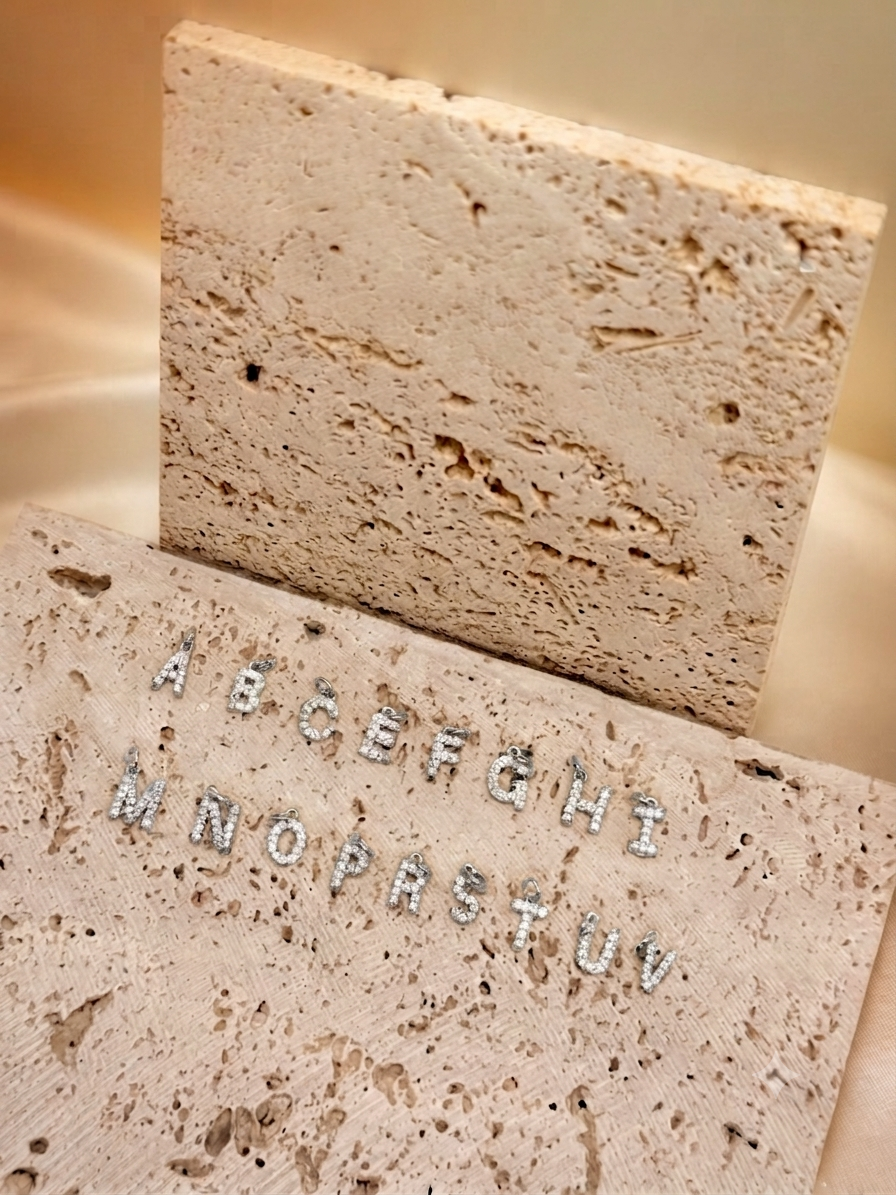 Ciondoli lettere argento