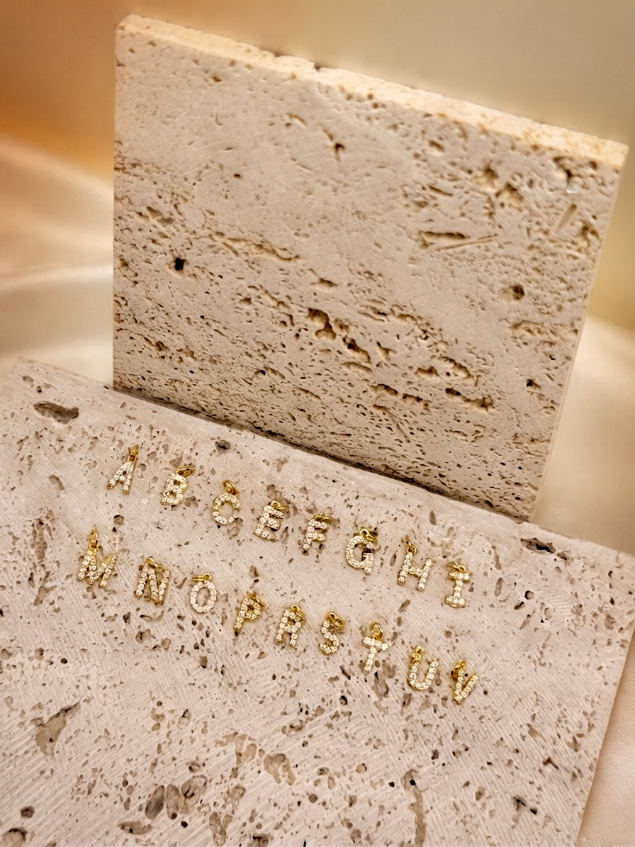 Ciondoli lettere oro